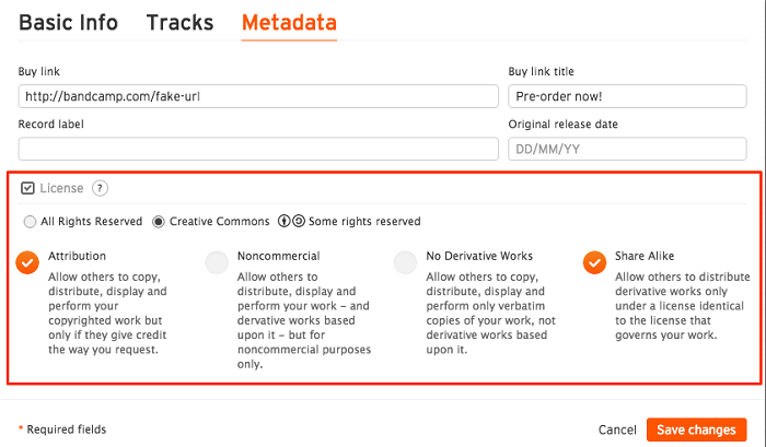 MetaData SoundCloud