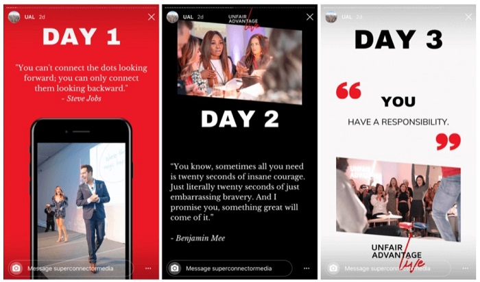 promote an event instagram story